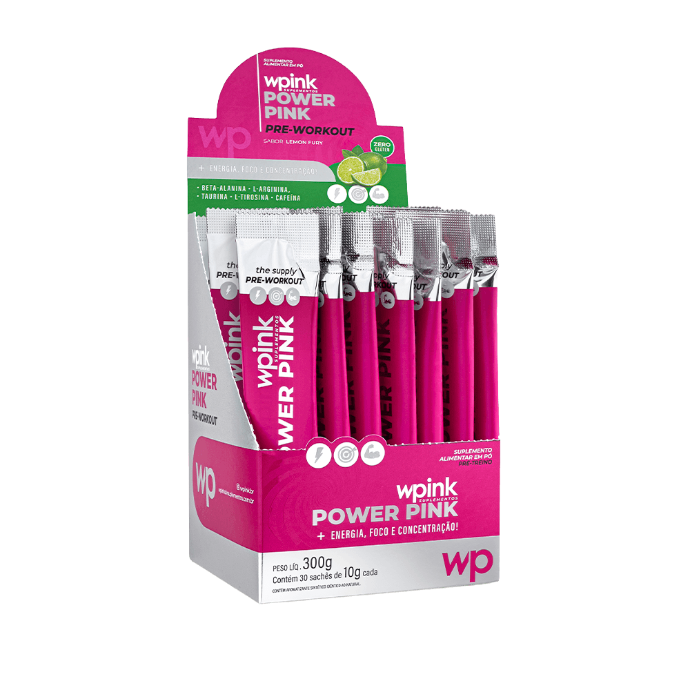power pink de limão - pré-treino - 300g - wp - foto 6